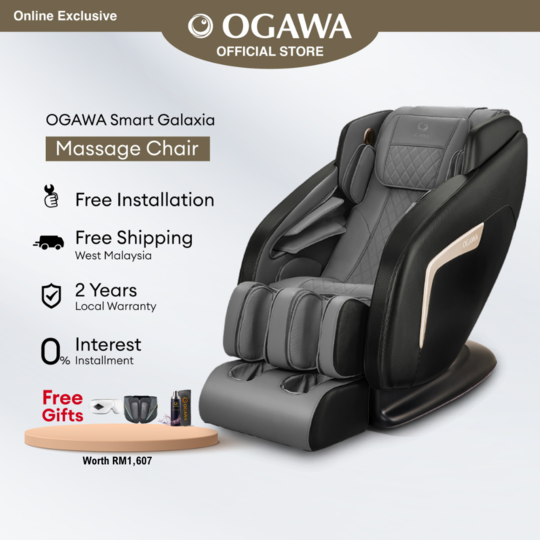 OGAWA Smart Galaxia Massage Chair Free Smart Eye + Pulley Lumbar + 3in1 Leather Kit (Golden Midnight) [Free Shipping WM]*  [Apply Code: 2GT20]